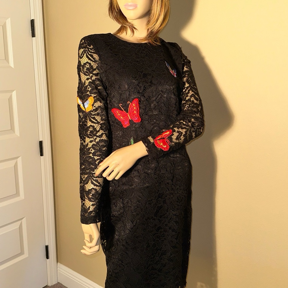 Stunning Halloween nite Nicole Miller Dress size 8 Spidery Fashion